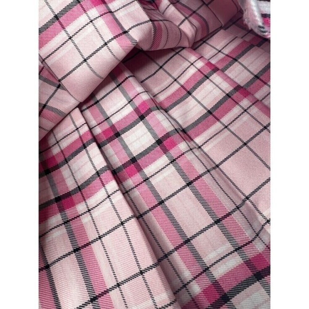 No Boundaries Heartbreak pleated check mini skirt in pink. Size S. - Picture 3 of 9